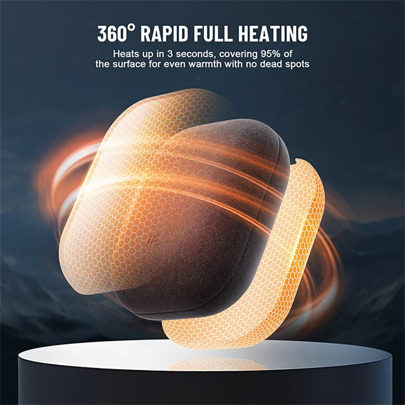 ICARER FAMILY X-MINI 4000mAh Rechargeable Hand Warmer 3 Temperature Settings USB-C Fast Charging Winter Hand Warmer - Black