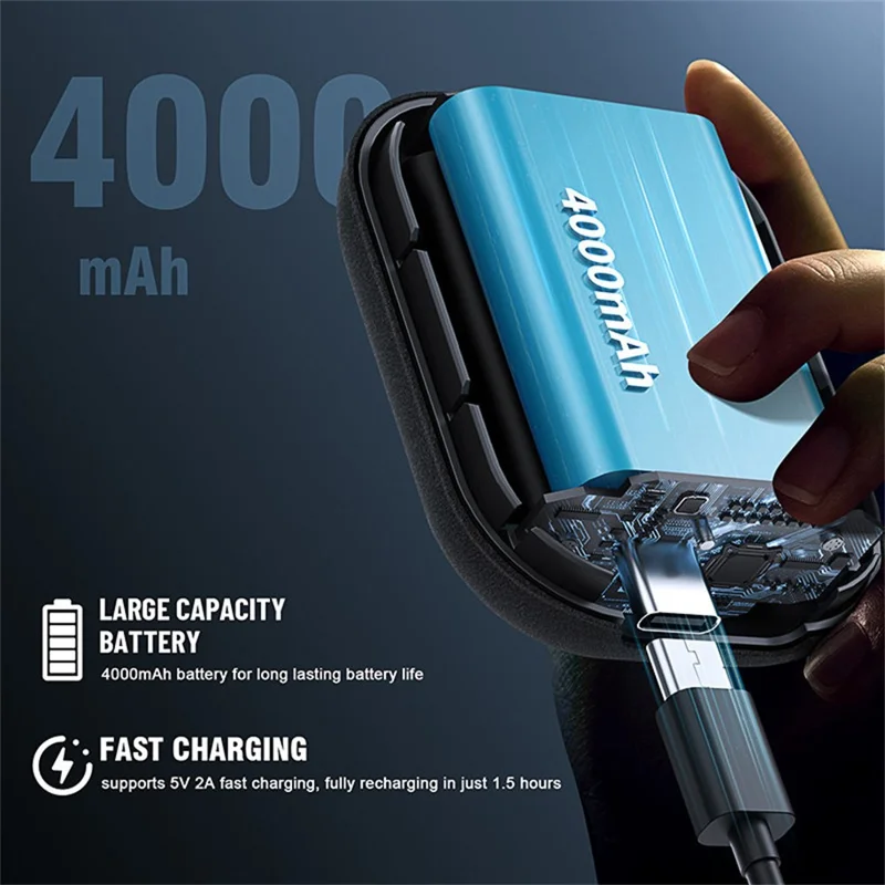 ICARER FAMILY X-MINI 4000mAh Rechargeable Hand Warmer 3 Temperature Settings USB-C Fast Charging Winter Hand Warmer - Black