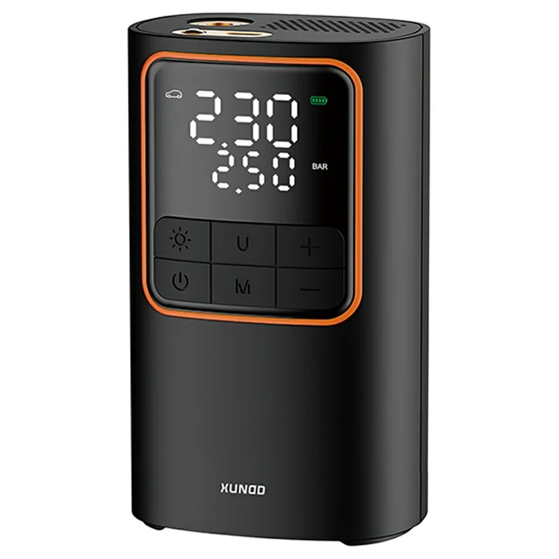 XUNDD XDOT-088 Digital Display Pump for Vehicle  /  Bicycle  /  Ball Portable Smart Tire Inflator with Emergency LED Light - Black