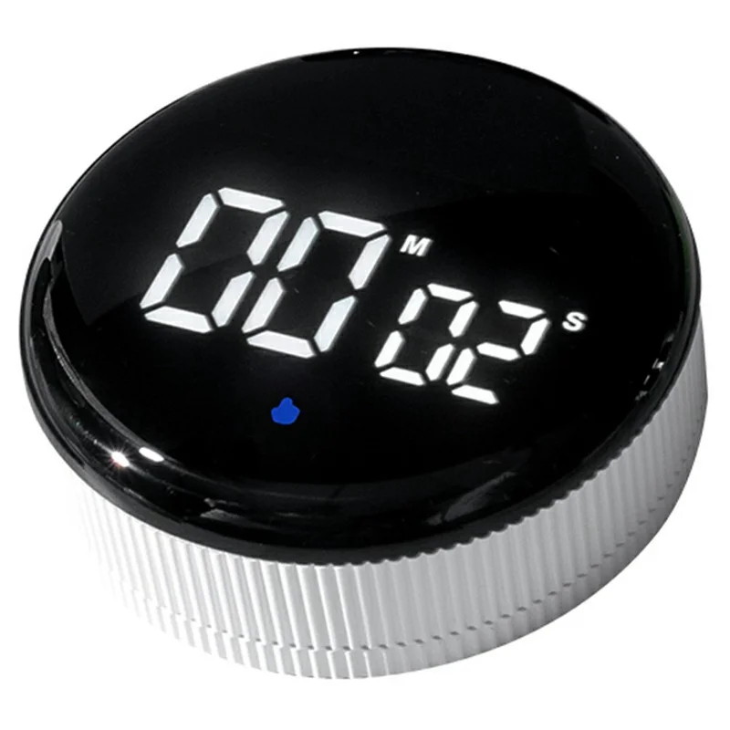 GS-302 Kitchen Timer Digital Countdown Clock Magnetic Rotating Electronic Stopwatch for Cooking / Fitness / Study - White