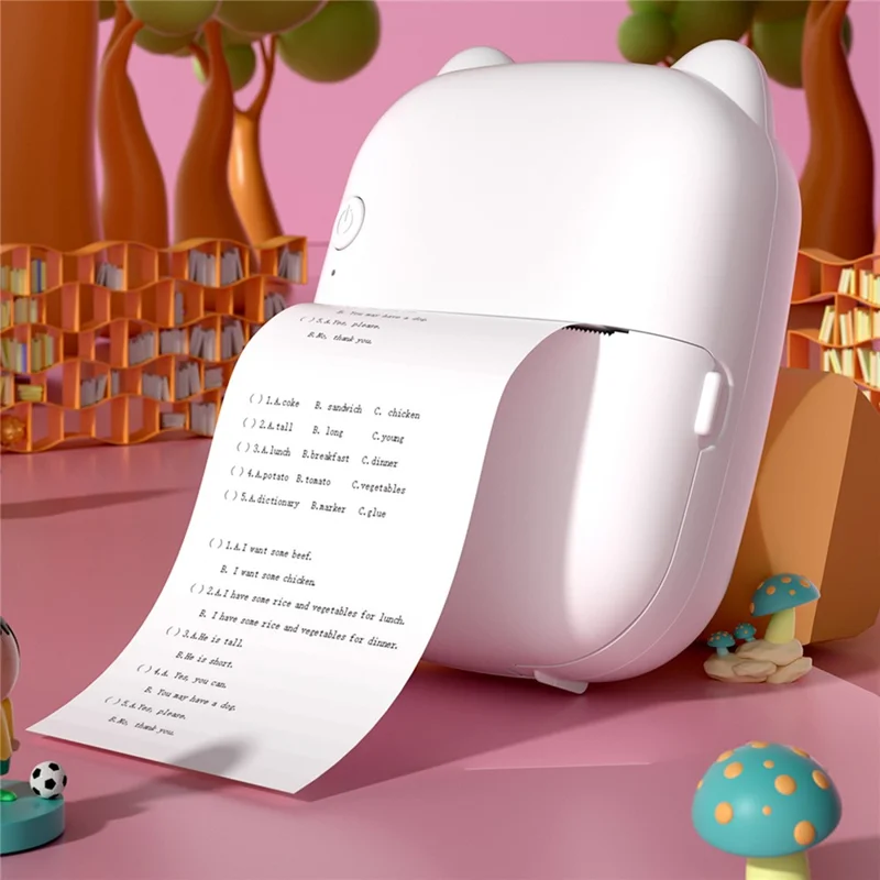 M8 Mini Thermoprinter mit KI-Sprachsteuerung, tragbarer kabelloser Bluetooth-Printer, Standardausgabe