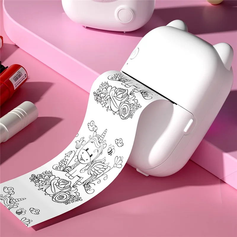 M8 Mini Thermoprinter mit KI-Sprachsteuerung, tragbarer kabelloser Bluetooth-Printer, Standardausgabe