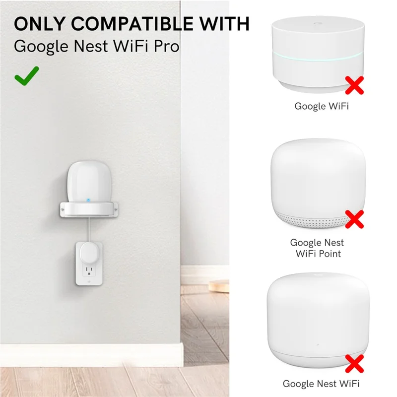 AHASTYLE DD03 Supporto per Google Nest WiFi Pro, Supporto Salvaspazio da Parete - Bianco