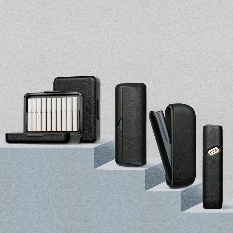 For IQOS ILUMA Prime  /  ILUMA I Prime Protective Case PU Leather PC Anti-Drop Cover - Black