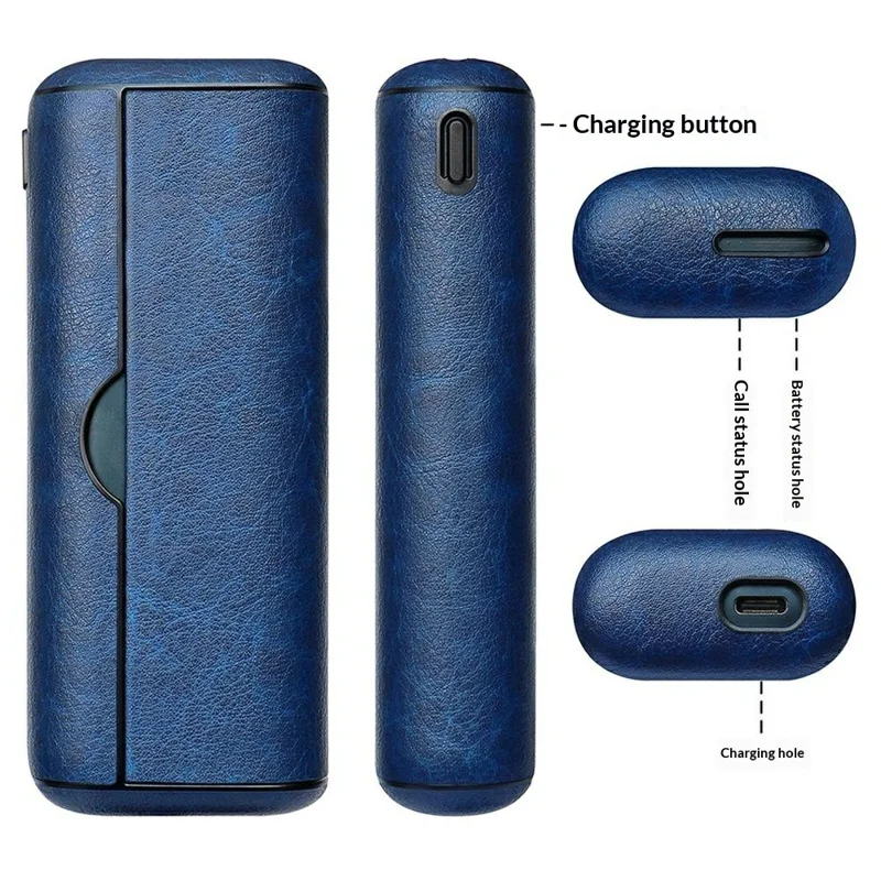 Чехол для IQOS ILUMA Prime / ILUMA I Prime из искусственной кожи, ударопрочный корпус из поликарбоната, коричневый