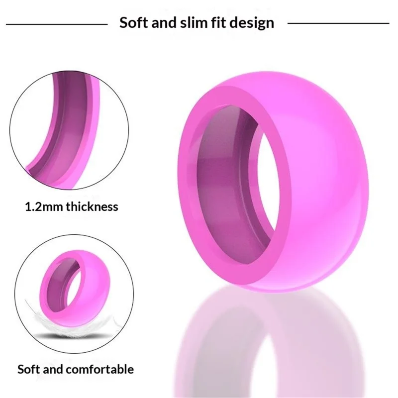 Size S Ring Silicone Cover for Ultrahuman Ring AIR Protective Case, Fit Ring Sizes 5 / 6 / 7 - Black