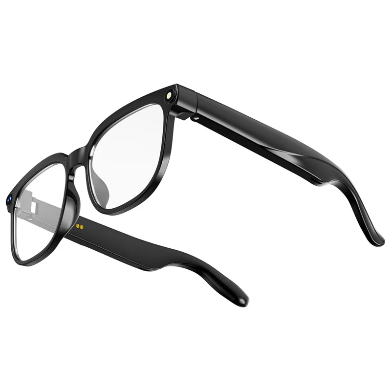 M02S AI Translation Smart Glasses with Camera IP65 Waterproof Video Recording Music Eyeglasses - Plano Lens