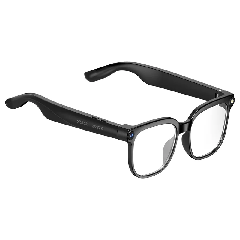 M02S AI Translation Smart Glasses with Camera IP65 Waterproof Video Recording Music Eyeglasses - Plano Lens