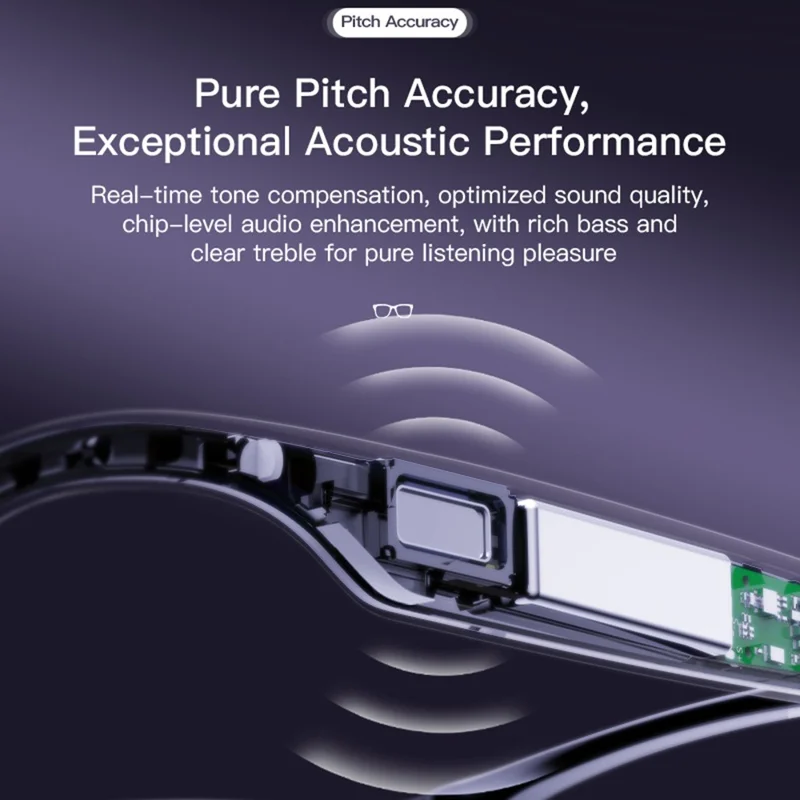 M02S AI Translation Smart Glasses with Camera IP65 Waterproof Video Recording Music Eyeglasses - Plano Lens