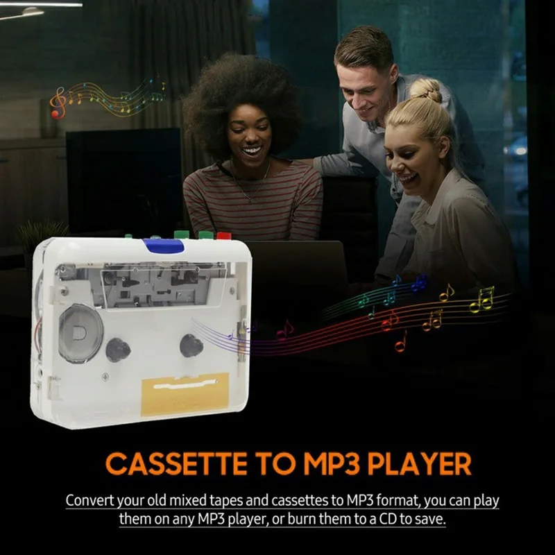 TON010S Cassette Tape to MP3 Converter Portable Cassette Player with 3.5mm Headphone Jack
