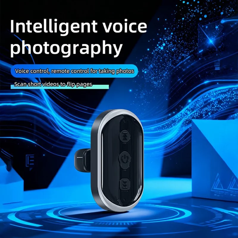 B3 Intelligent Voice Control Bluetooth-compatible Remote Shutter Controller Wireless Camera Remote - Black