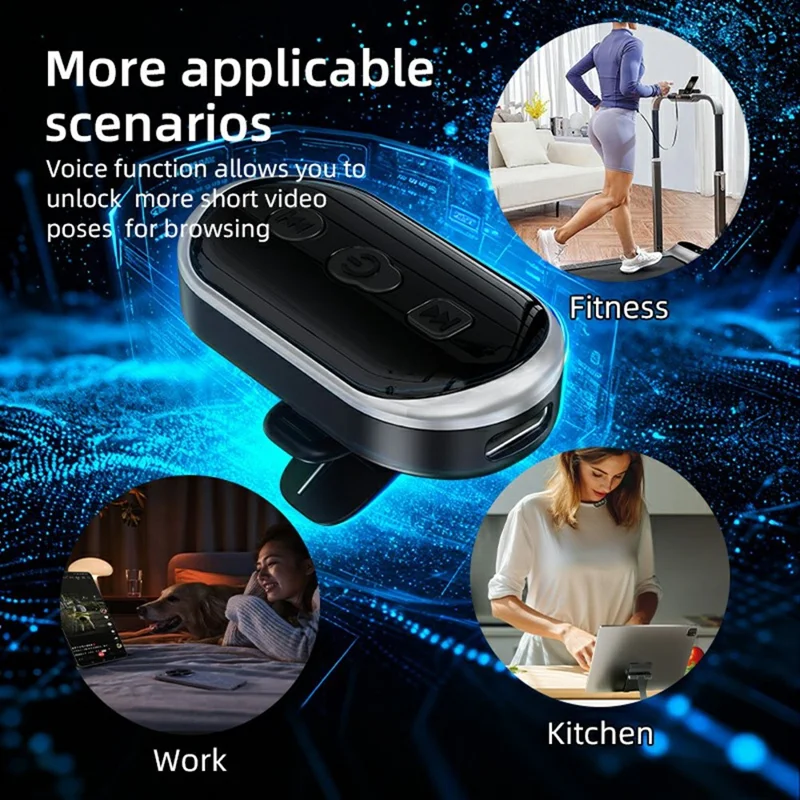 B3 Intelligent Voice Control Bluetooth-compatible Remote Shutter Controller Wireless Camera Remote - Black