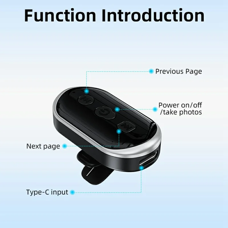 B3 Intelligent Voice Control Bluetooth-compatible Remote Shutter Controller Wireless Camera Remote - Black