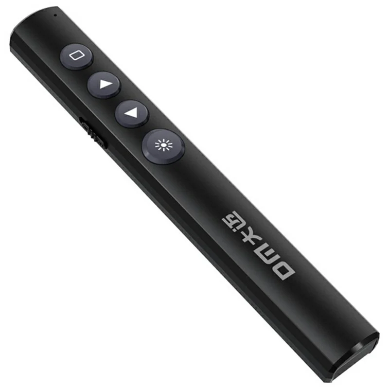 Stylo-pointeur DM PT001S avec télécommande sans fil pour présentation PPT, fonction lien hypertexte - Noir