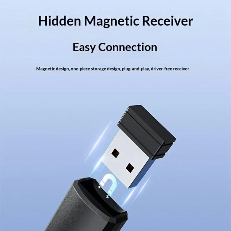 Stylo-pointeur DM PT001S avec télécommande sans fil pour présentation PPT, fonction lien hypertexte - Noir