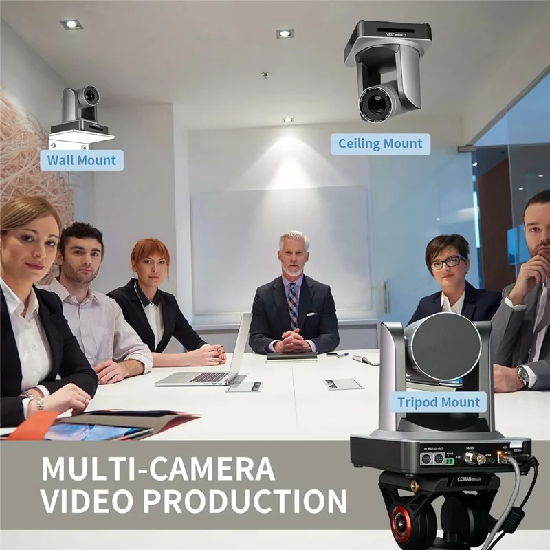 FEELWORLD POE20X 20X Zoom Camera Simultaneous USB HD 3G-SDI LAN Live Streaming PTZ Camera, PoE Supported - EU Plug