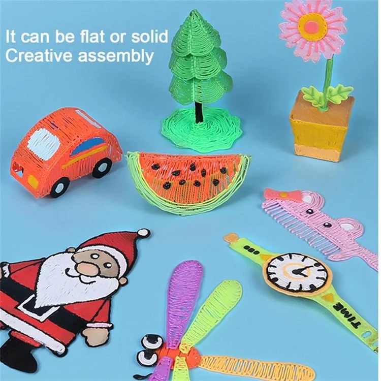 USB Rechargeable Low Temperature 3D Printing Pen DIY Creation Kids Drawing Toy - Purple