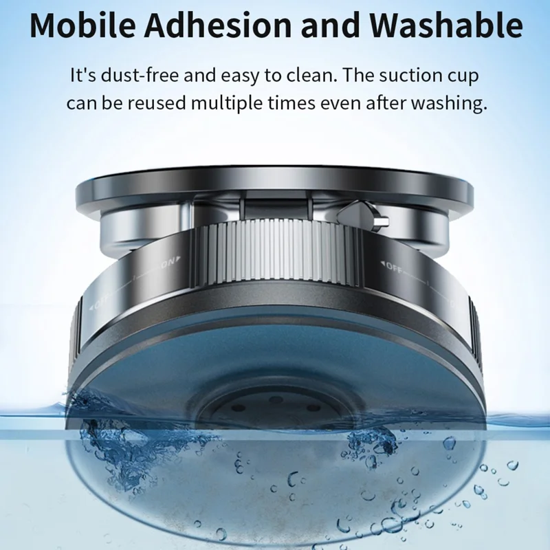 DEVIA ES091 Ultra2 Magnetic Multi-Angle Adjustable Metal Phone Stand Suction Cup Cellphone Holder - White