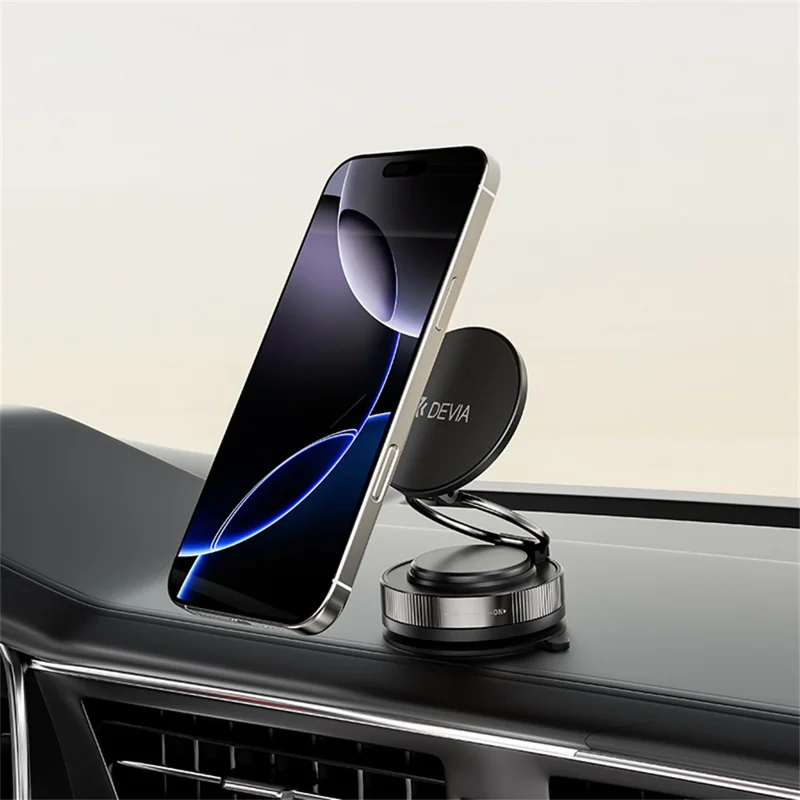 DEVIA ES091 Ultra2 Magnetic Multi-Angle Adjustable Metal Phone Stand Suction Cup Cellphone Holder - White