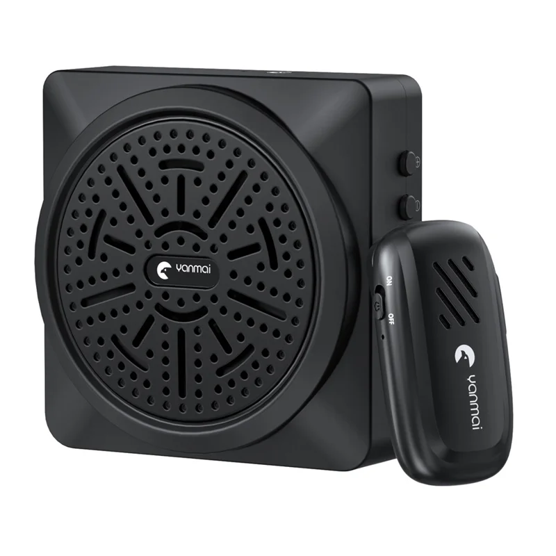 YANMAI K3 Pro For Teaching 2.4G Wireless Bluetooth-compatible Voice Amplifier System with Lavalier Mic and Head-mounted Mic - Black