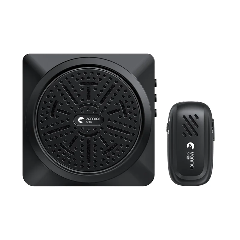 YANMAI K3 Pro For Teaching 2.4G Wireless Bluetooth-compatible Voice Amplifier System with Lavalier Mic and Head-mounted Mic - Black