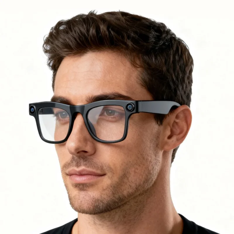 FG03AI Smart Glasses HD Camera Intelligent Recognition AI Translation Conference Tool 512M Memory - Black