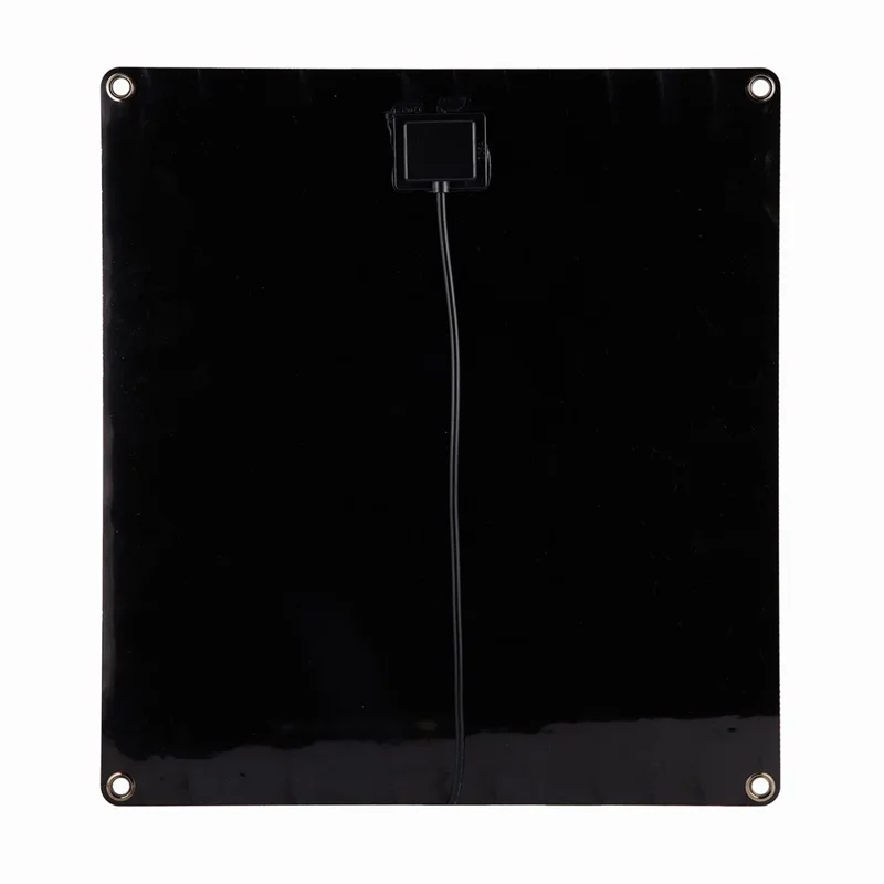 20W-2FAN14 Solar Exhaust Fan Kit 20W Solar Panel Animal Pet House Exhaust Fan - Black