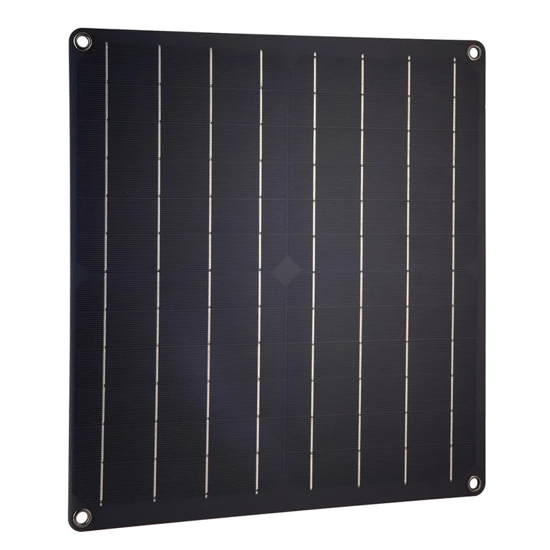 20W-2FAN14 Solar Exhaust Fan Kit 20W Solar Panel Animal Pet House Exhaust Fan - Black