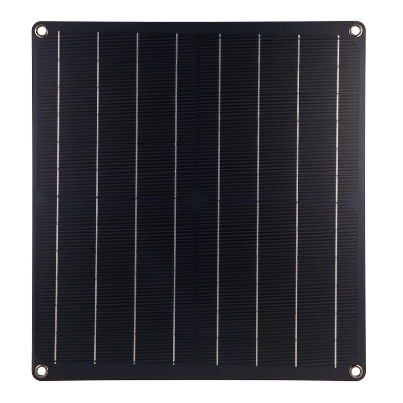 20W-2FAN14 Solar Exhaust Fan Kit 20W Solar Panel Animal Pet House Exhaust Fan - Black