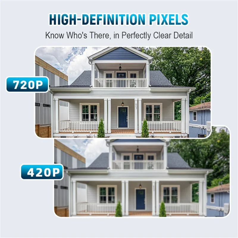 WF01D-013D 720P HD Smart Video Doorbell PIR Motion Detection Tuya APP Wireless Doorbell Camera - Black