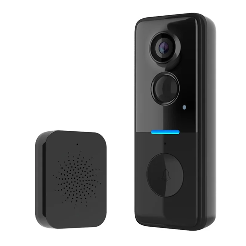 WF015D-013D PIR Motion Detection 720P HD Smart Video Doorbell Tuya APP Two Way Audio Wireless Doorbell Camera - Black