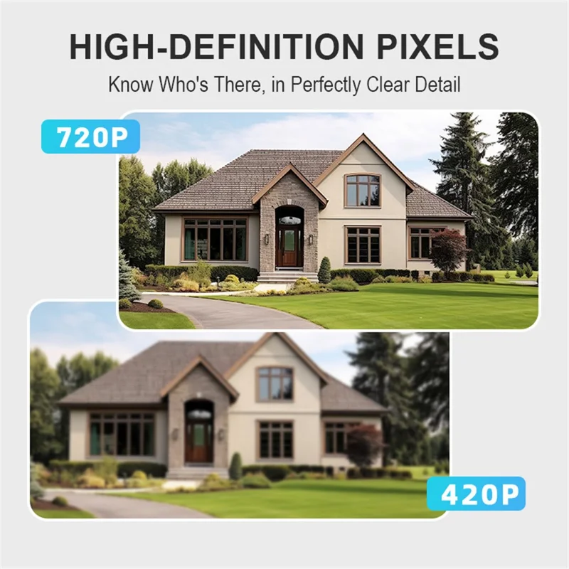 WF015D-013D PIR Motion Detection 720P HD Smart Video Doorbell Tuya APP Two Way Audio Wireless Doorbell Camera - Black