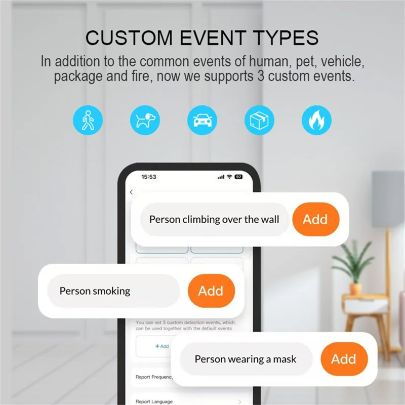 WF015D-013D PIR Motion Detection 720P HD Smart Video Doorbell Tuya APP Two Way Audio Wireless Doorbell Camera - Black