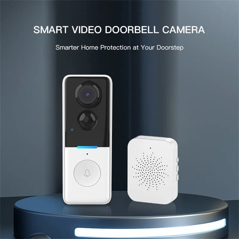 WF015D-013D PIR Motion Detection 720P HD Smart Video Doorbell Tuya APP Two Way Audio Wireless Doorbell Camera - Black