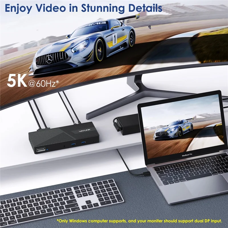 WAVLINK UG69PD24PRO 12-in-1-Dockingstation mit Unterstützung für dreifaches 4K-Display, 130-W-Schnellladung mit PD – EU-Stecker