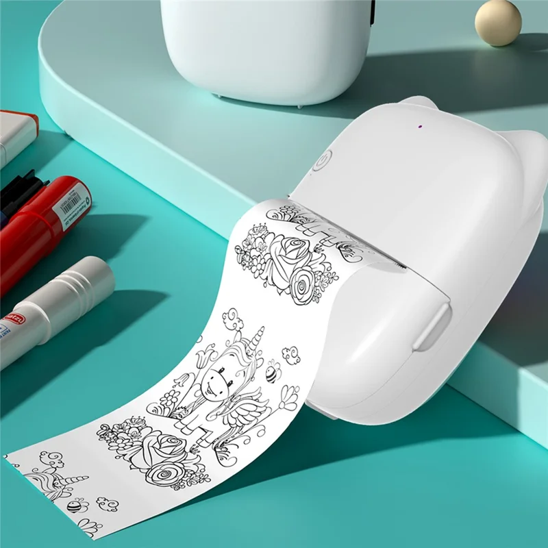 M7 AI Voice Control Wireless Thermal Printer Dialogue Generated Ink Free Wrong Question Printer - Black