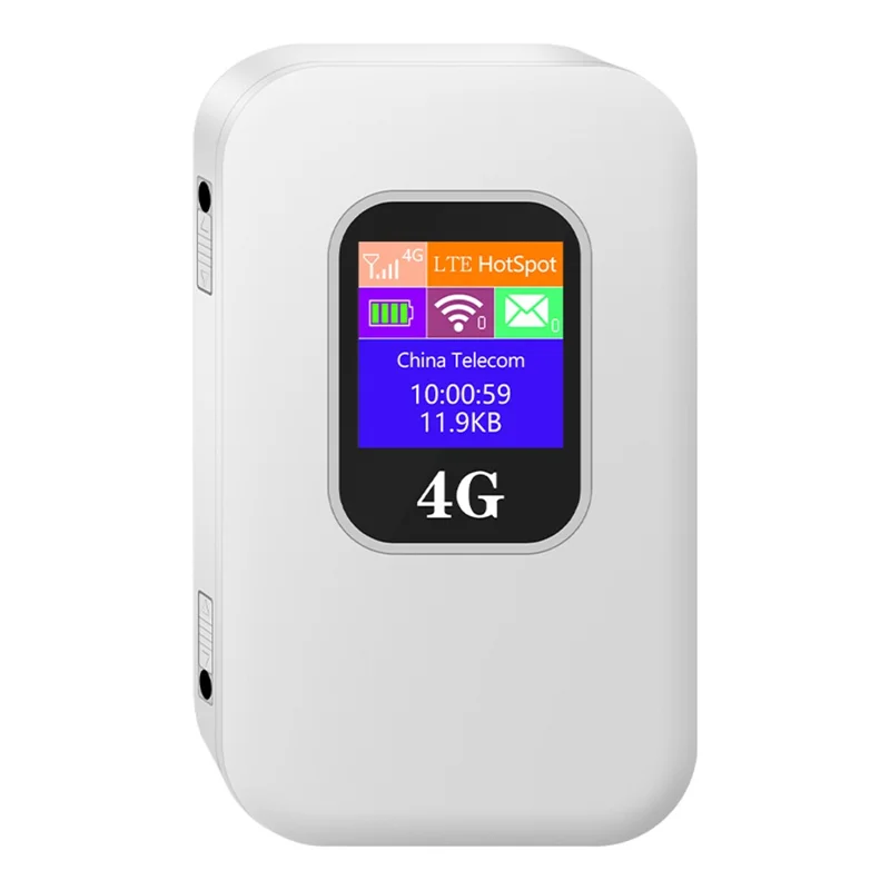 M1-E 4G LTE Mobile WiFi Router with CRC9 Port Smart OLED Display WiFi 6 300Mbps Portable Hotspot, Eurasian Version (without Antenna) - White