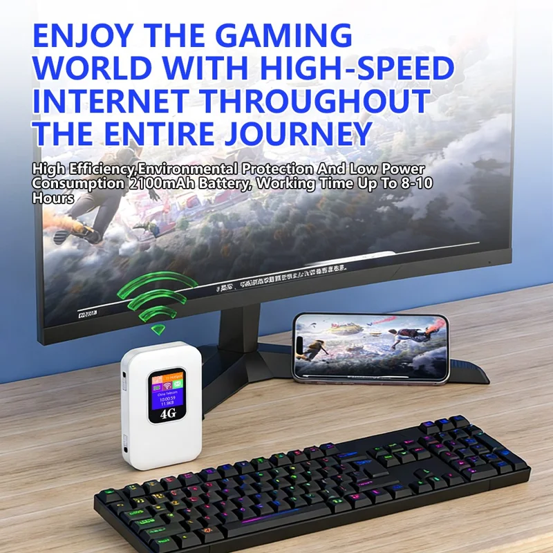 M1-E 4G LTE Mobile WiFi Router with CRC9 Port Smart OLED Display WiFi 6 300Mbps Portable Hotspot, Eurasian Version (without Antenna) - White