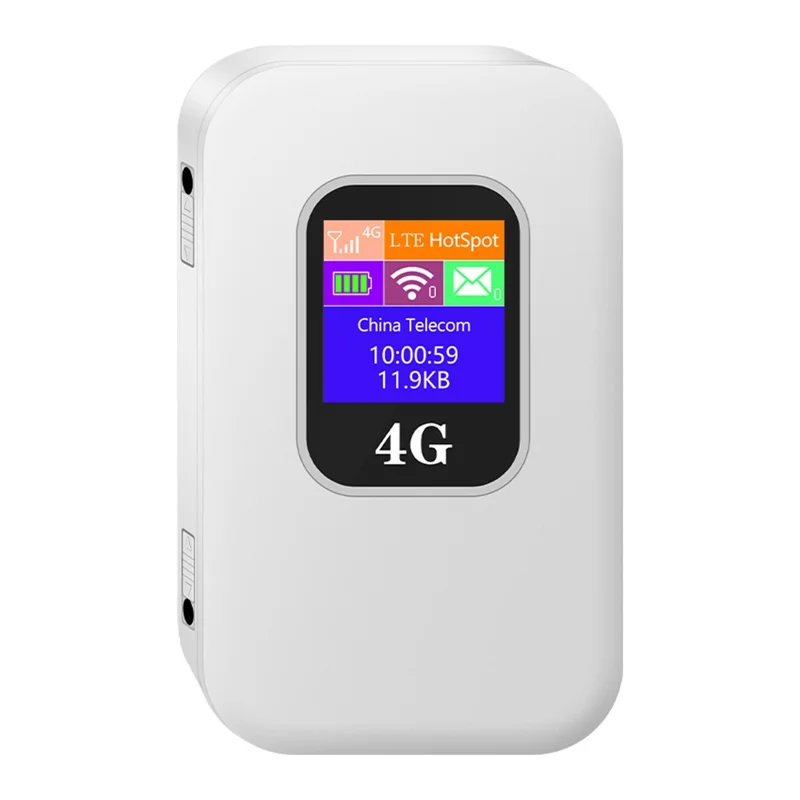 M1-E 4G LTE Mobile WiFi Router with 2 Antennas Smart OLED Display WiFi 6 300Mbps Portable Hotspot, Eurasian Version - White