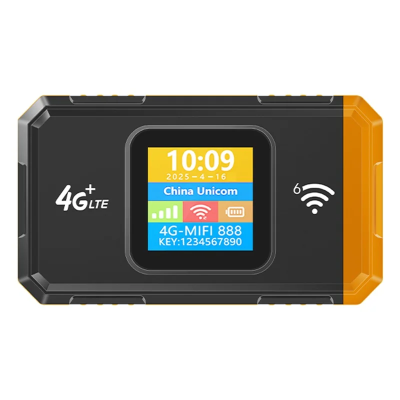 MF967B-E WiFi6 Roteador Portátil de Hotspot Móvel 4G LTE com Display Colorido, Modem Sem Fios de 300 Mbps, Versão Eurasiática - Laranja