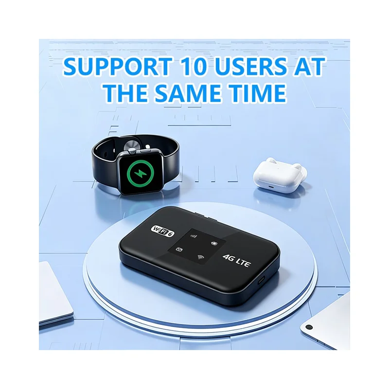 MF967P-E 4G LTE Mobile WiFi 6 Router with Color Light 300Mbps Portable Hotspot, Eurasian Version