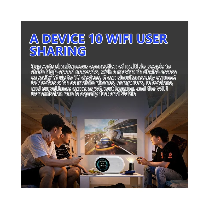 DNXT M10 Pro 4G LTE WiFi 6 Portable Wireless Router Mobile Hotspot with Color OLED Display - Blue