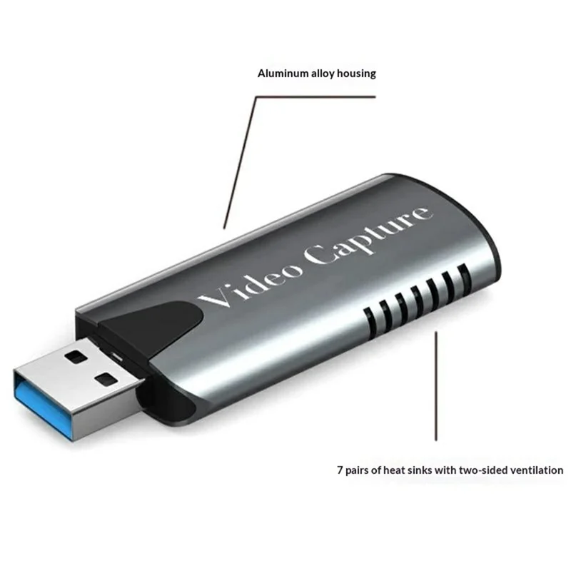 HU-03 1080P HD to USB 3.0 Video Capture Card Game Streaming Adapter for Nintendo Switch / PS4 / Phone / PC