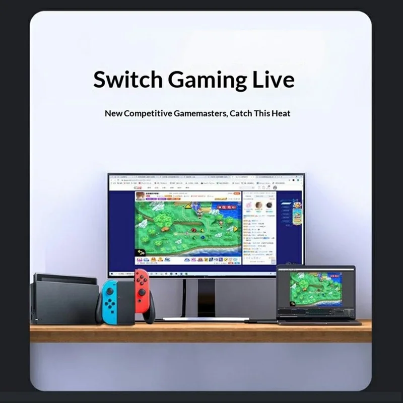 HU-03 1080P HD to USB 3.0 Video Capture Card Game Streaming Adapter for Nintendo Switch / PS4 / Phone / PC