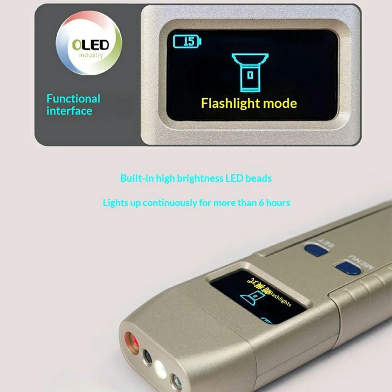 DS616 Multi-function Signal Detector Camera Finder GPS Scanner RF Bug Sweeper with OLED Display - Gold