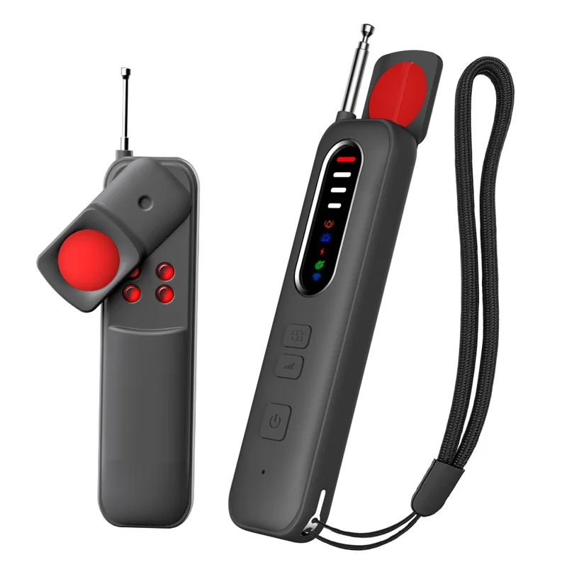 T012 Infrared Detection Anti-Spy Camera RF Signal Detector for Hotel Privacy Protection - Black