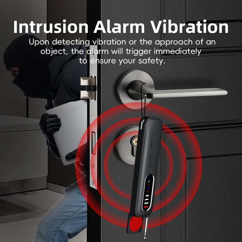 T012 Infrared Detection Anti-Spy Camera RF Signal Detector for Hotel Privacy Protection - Black