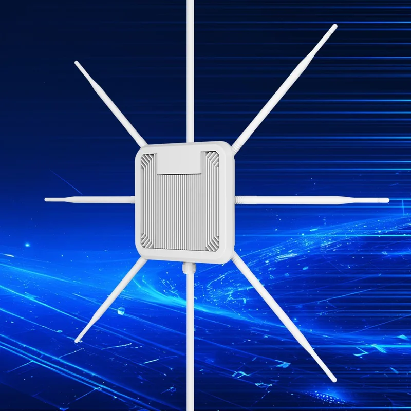 Router AP wireless esterno HW3000B IP67 impermeabile WiFi 6 dual band 3000 Mbps con antenna 6x 7dBi - Spina US