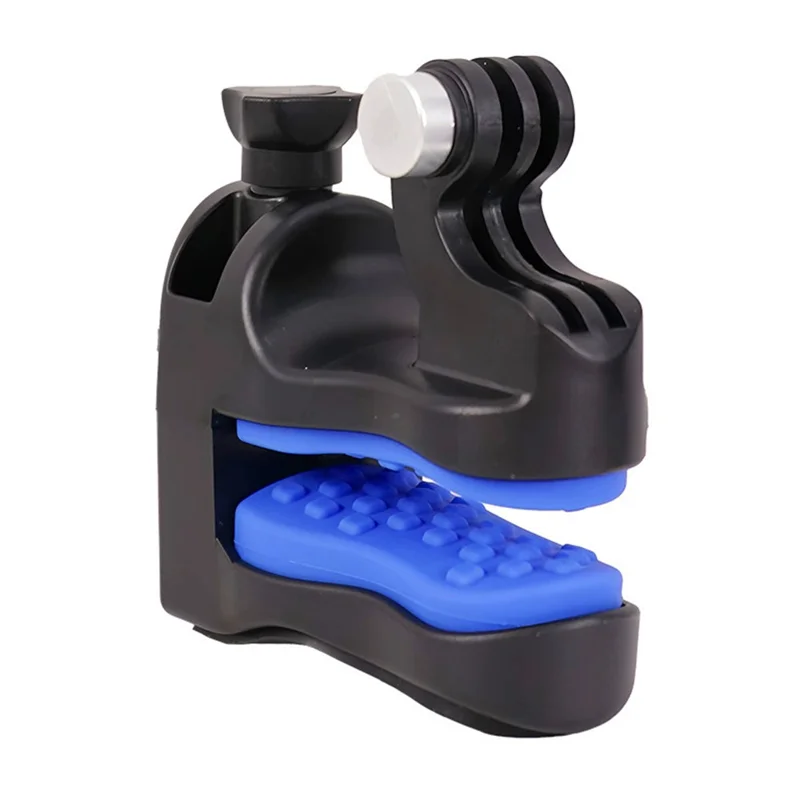 E068 دعامة ذقن خوذة الدراجة النارية للكاميرا الرياضية قابلة للتعديل مع مشبك تثبيت سريع