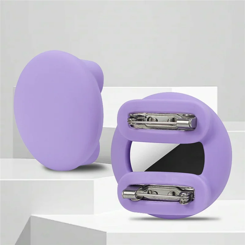 For Apple AirTag Silicone Case Double Pin Design Pet Kids GPS Tracker Holder Protective Cover - White